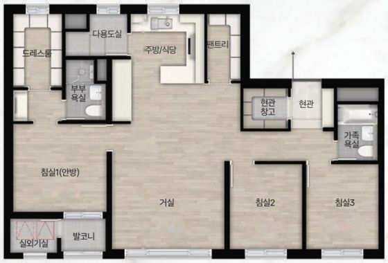 전용 75㎡ 평면도 미리보기